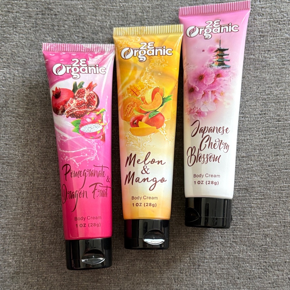 Body Cream Set - Pomegranate, Melon & Mango, Japanese Cherry Blossom